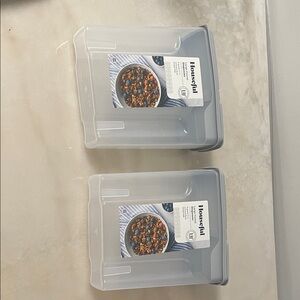 2 Clear Storage Containers